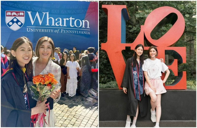 蔣雅淇的女兒關愛以三主修好成績，畢業於賓州大學華頓商學院。（翻攝蔣雅淇臉書）   