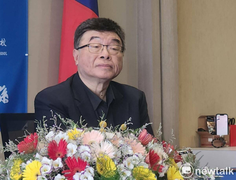 前立委邱毅出席張亞中的參選記者會。 圖:黃建豪/攝