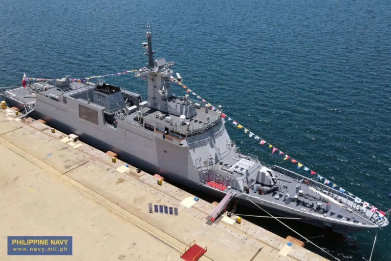 菲律賓海軍最新馬爾瓦級巡防艦首艦「馬爾瓦號（FFG-06）」成軍服役。   圖：翻攝Philippine Navy