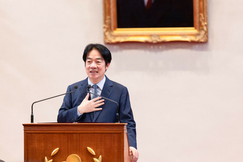 賴清德說，他要保護全體台灣人民的生命財產安全。   圖：總統府提供