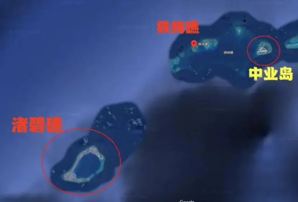 鐵線礁的位置。 圖:翻攝自軍武次位面