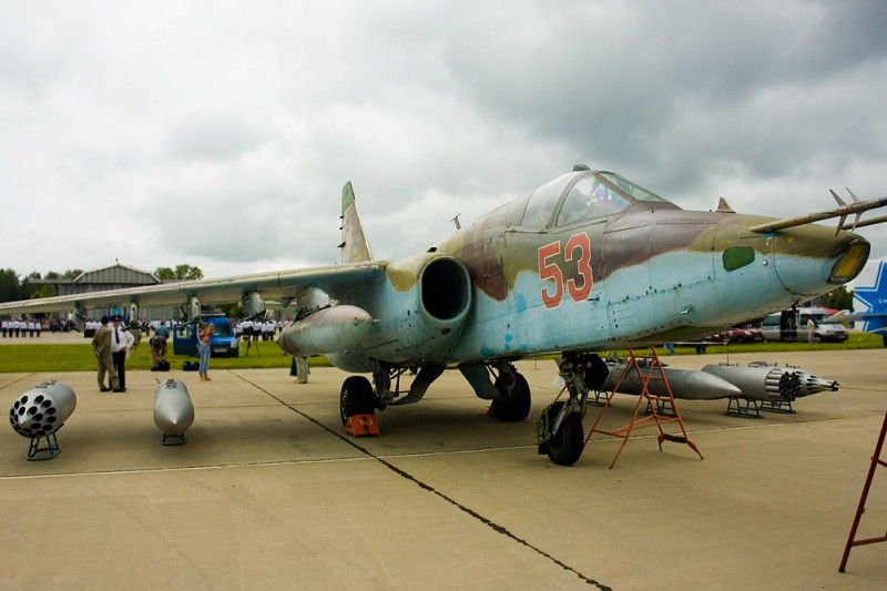 亞塞拜然空軍如今列裝的戰鬥機數量為 44 架，其中包括 11 架 Mig-29 和 33 架 Su-25。圖為 Su-25。   圖：翻攝自維基百科