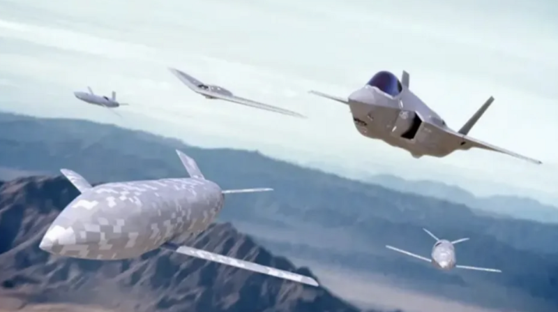 早在 2022 年,中國央視便曾曝光殲-20 與 GJ-11 無人機編隊飛行的 CG 畫面。 圖:翻攝自 栗子評述 早在 2022 年,中國央視便曾曝光殲-20 與 GJ-11 無人機編隊飛行的 CG 畫面。 圖:翻攝自 栗子評述