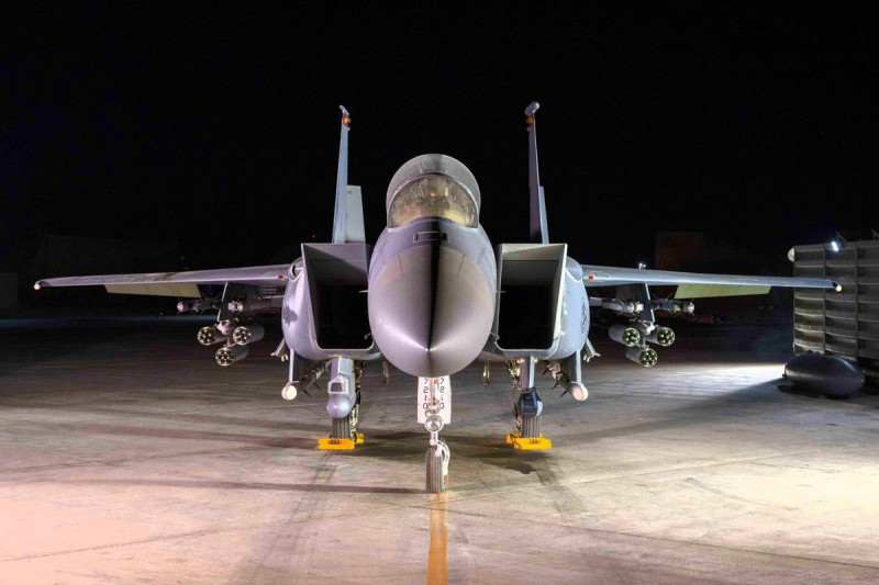 美軍F-15E 戰鬥機。   圖：翻攝自 X