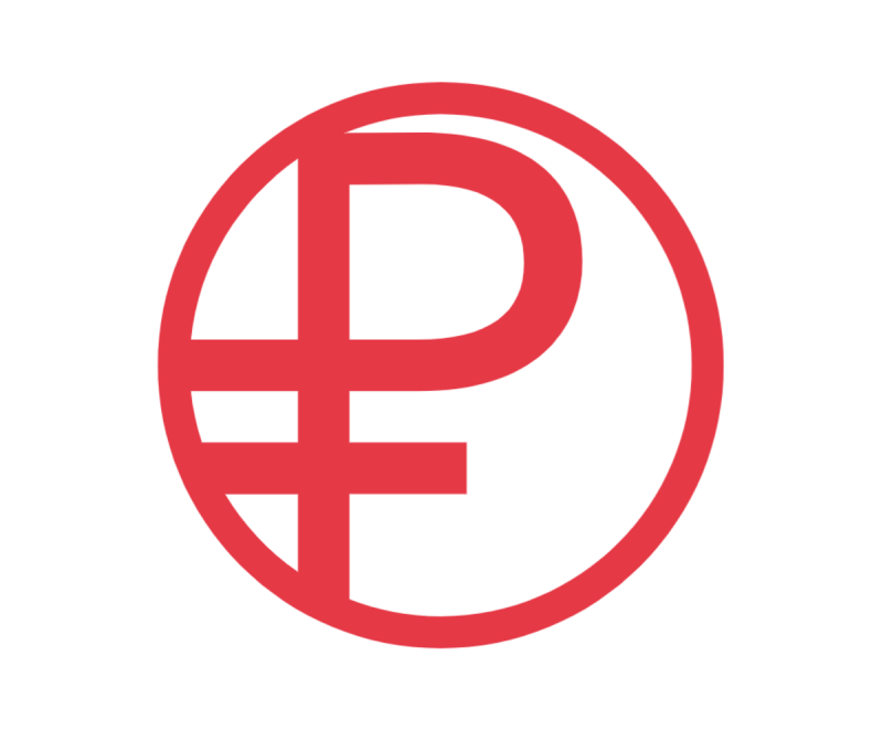 俄羅斯數位盧布的Logo   圖：取自維基百科　by 俄羅斯聯邦央行  版權規定：Public Domain