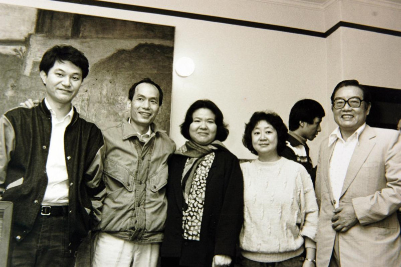 1988.5.2關懷台灣人權之夜.歡迎歷劫歸來的兄弟.張化民，左二為林正杰。   圖：邱萬興提供