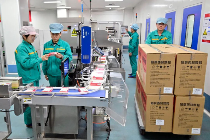 中國一家阿莫西林工廠。   圖:翻攝自百度