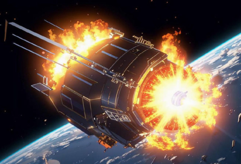 美國太空探索技術公司（SpaceX）所發射的「星鏈」（Starlink）衛星近期出現大量墜落現象，引發國際關注。   圖:翻攝自X帳號@AZERTAC