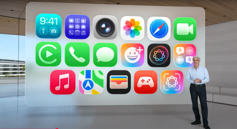 蘋果公布新系統支援名單，iPhone XR等舊機停止升級，用戶可依名單評估是否需換機。   圖：翻攝自WWDC 2025 直播