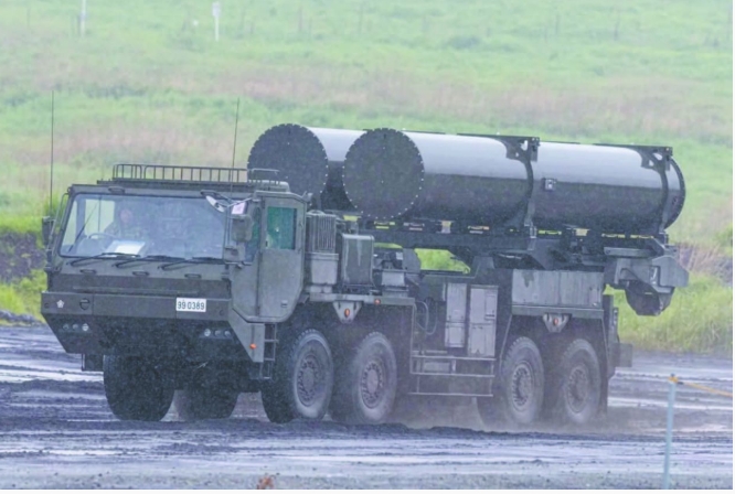 日本自衛隊高超音速導彈(HVGP)發射車。 圖 : 翻攝自樞密院十號