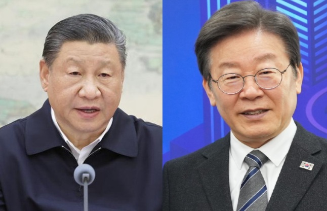 南韓媒體《韓聯社》報導，新任總統李在明10日在與中國國家主席習近平電話會談中，正式邀請習於11月訪問韓國，參加在慶州舉辦的亞太經濟合作組織（APEC）領導人非正式會議。   圖：新頭殼合成/素材新華網、維基百科