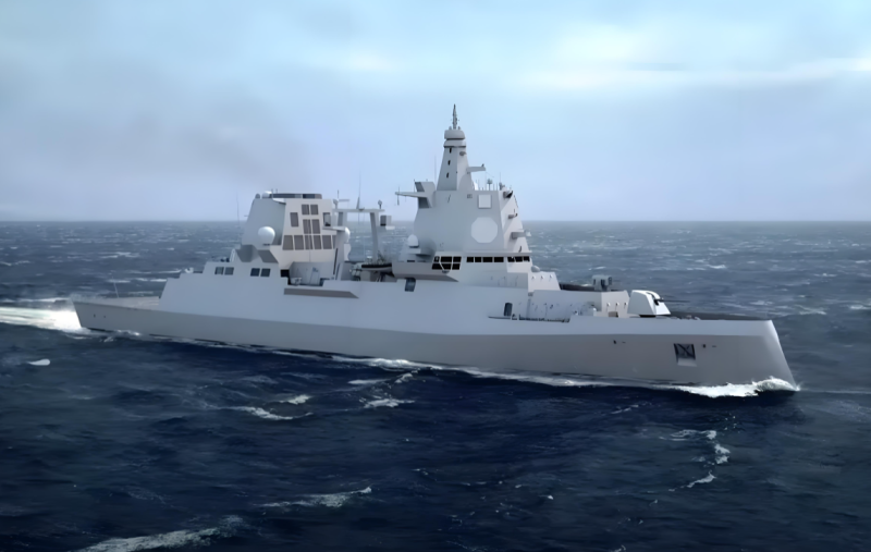 德國海軍F-127型護衛艦（Fregatte 127）渲染圖。   圖：翻攝TKMS官網