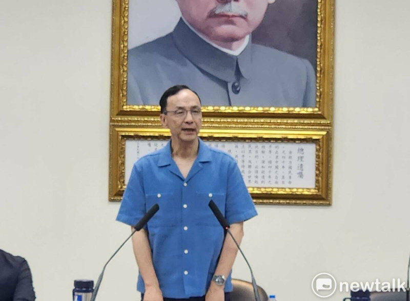 國民黨主席朱立倫主持國民黨中常會。   圖：黃建豪/攝