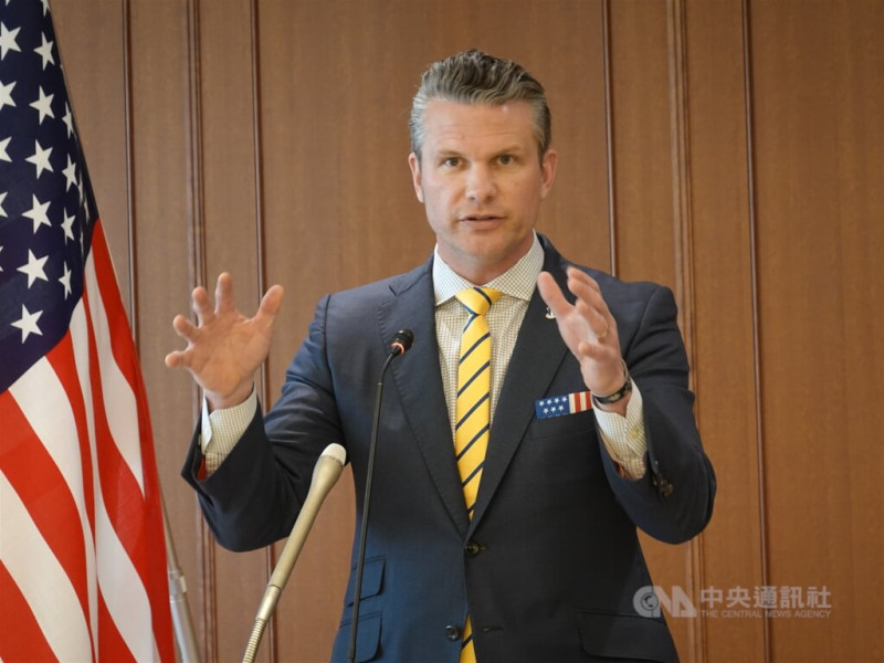 美國國防部長赫格塞斯。（中央社檔案照片）   圖：中央社提供