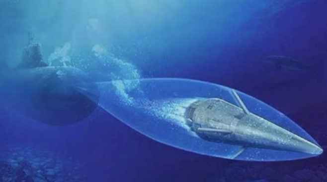 俄羅斯的「暴風超空泡魚雷」。 圖:翻攝自微博 俄羅斯的「暴風超空泡魚雷」。 圖:翻攝自微博