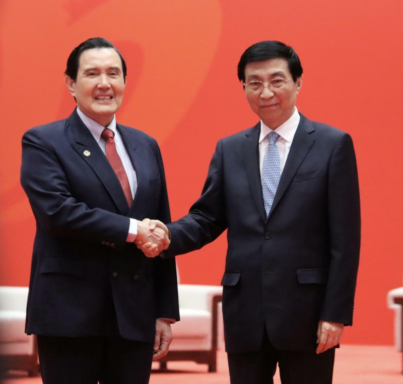 前總統馬英九再次訪中，會晤中國全國政協主席王滬寧，國台辦主任宋濤等人。   圖：馬英九基金會/提供