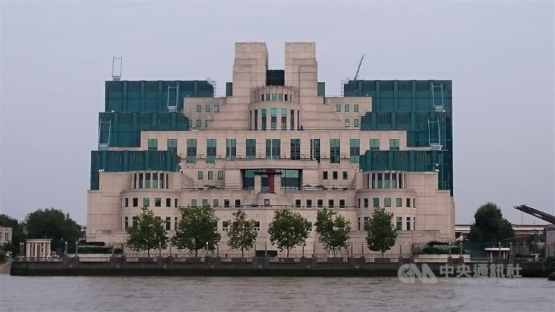 圖為英國秘密情報局總部大樓。(中央社檔案照片) 圖:中央社提供