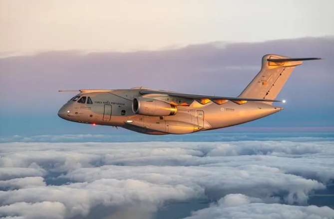 葡萄牙簽下第六架巴航工業的C-390 戰術運輸機訂單。   圖 : 翻攝自看航空