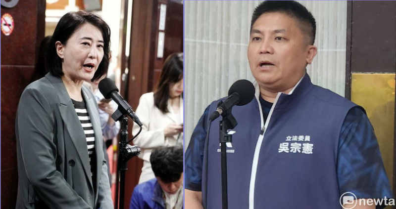 王鴻薇與吳宗憲對於監察院這個「深藍神主牌」的存廢，出現了完全相反的主張。   圖：張良一／攝、黃建豪／攝（新頭殼合成）