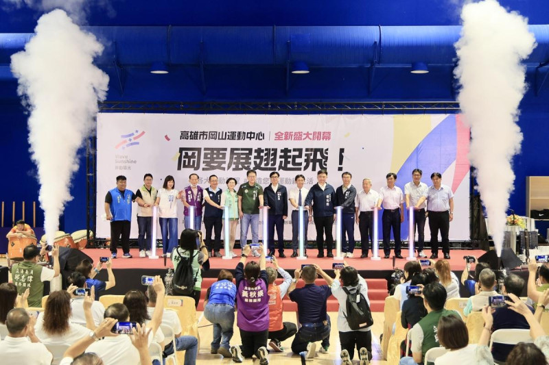 北高雄首座新建「岡山運動中心正式啟用。   圖：高雄市運發局/提供