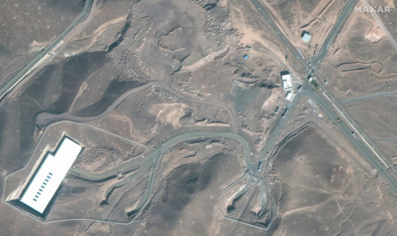 福爾多核設施6月20日衛星照。（Maxar Technologies/Handout via REUTERS）   