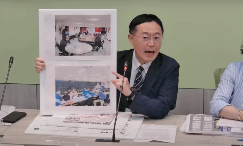 罷免領銜人宋建樑疑似造假仍要送件，民進黨立委李坤城批，國民黨爆破士＋1自證己罪。   圖：翻攝自民進黨團YT