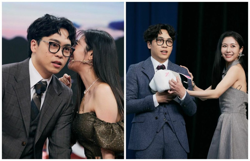 賀瓏與Albee爆熱戀，兩人在節目上耳語的內容也曝光。（翻攝tnns.taiwan IG）   