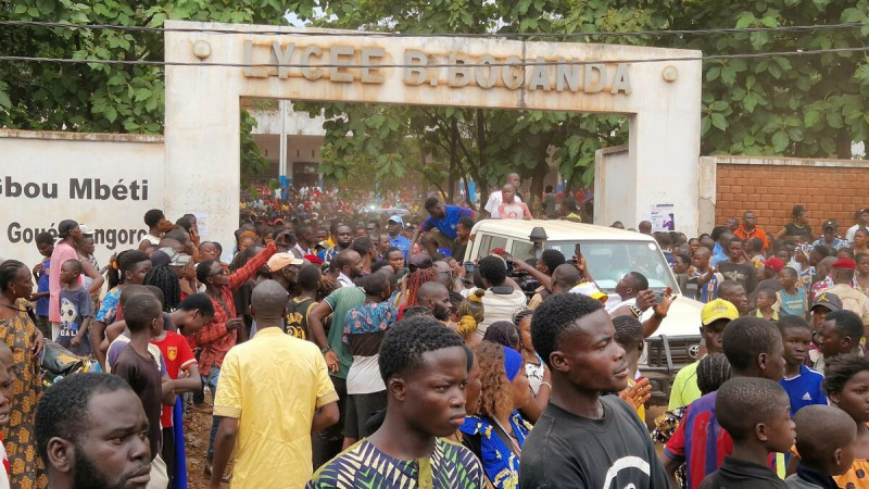 中非共和國首都班基(Bangui)25日驚傳重大校園踩踏事故。 圖:翻攝自X @honore123 中非共和國首都班基(Bangui)25日驚傳重大校園踩踏事故。 圖:翻攝自X @honore123