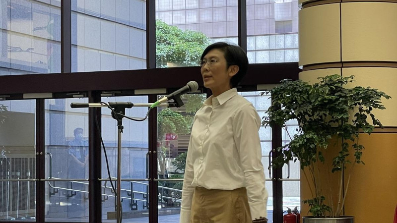 林岱樺喊自己民調第一。 圖:高逸帆/攝