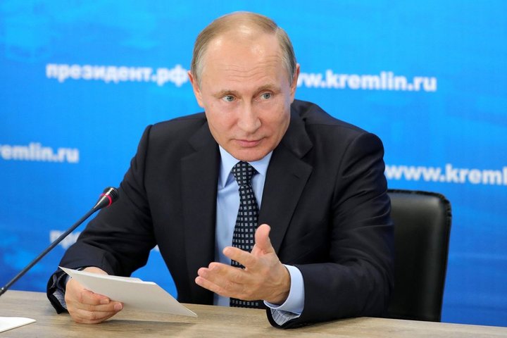 俄羅斯總統普亭(Vladimir Putin)相信自己是讓川普當選的主要因素。   圖：翻攝俄羅斯總統府官網
