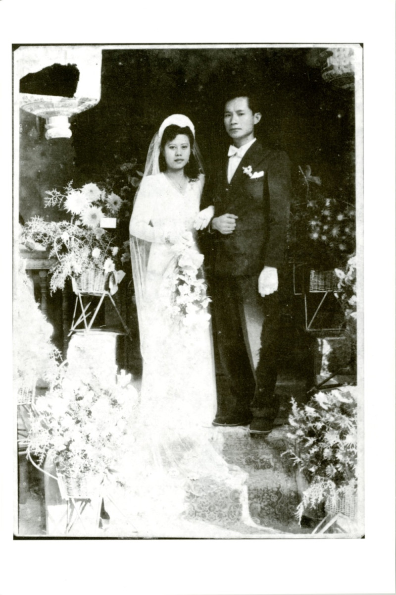 陳智雄於1976年7月2日與陳英娘結婚。   圖：陳雅芳提供