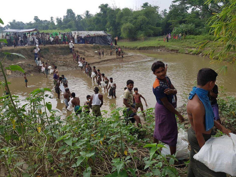 緬甸若開邦暴力導致人民流離失所。   圖：中華民國紅十字會/提供