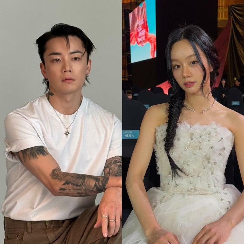 惠利(右)爆出與大3歲的舞者wootae交往中。   圖：翻攝自wootae、惠利IG