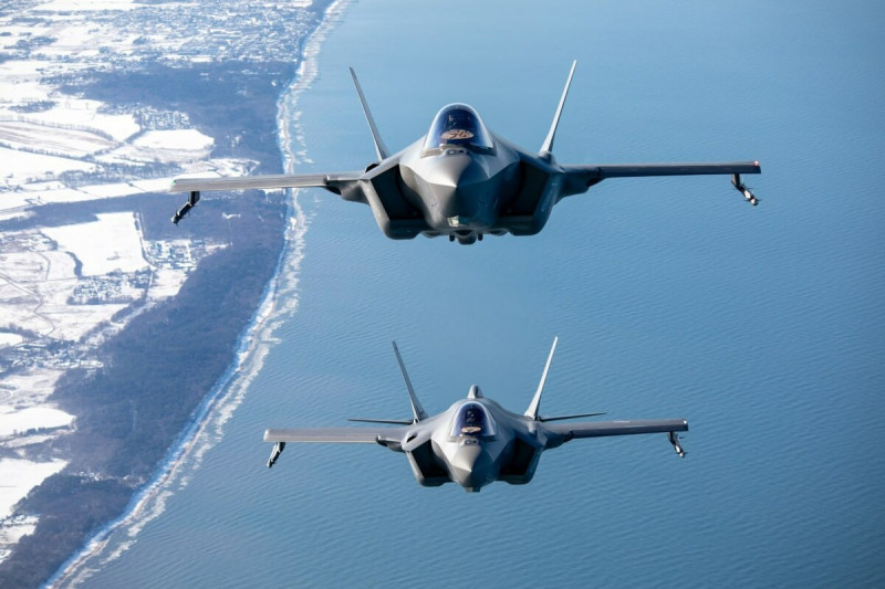 挪威 F-35 戰機。   圖：翻攝自 NEXTA / X