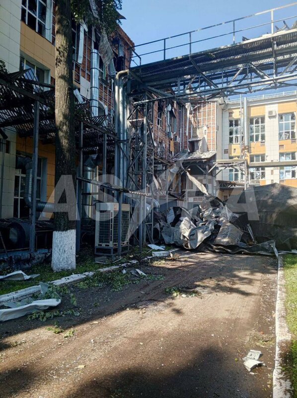 俄羅斯伊熱夫斯克（Izhevsk）「庫波爾（Kupol）」軍工廠遭到烏軍無人機的打擊。   圖：擷取自 NOELREPORTS 的 X