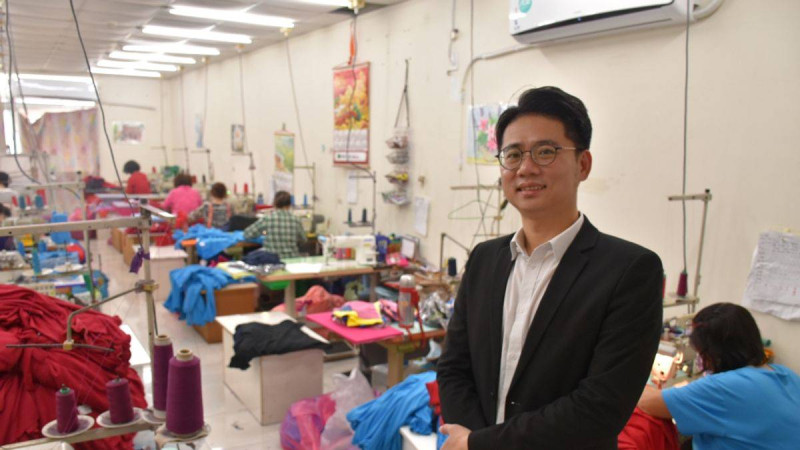 劉柱均將傳統成衣產業進行轉型,並創立新品牌。 圖:孫家銘攝