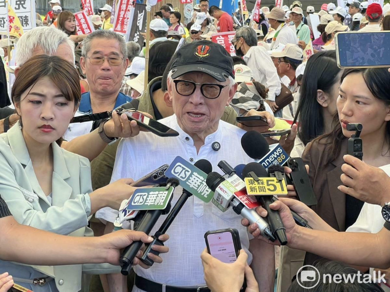 曹興誠說,國民黨想要操作藍綠對決。 圖:高逸帆/攝