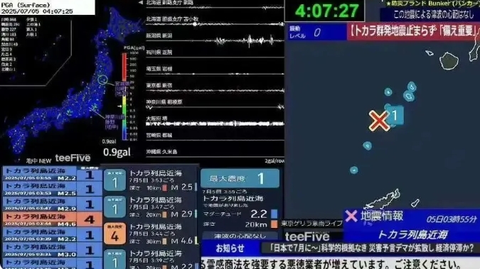 傳言說今天會發生大地震,日本地震監測直播超過20萬人同時上線。 圖 : 翻攝自網路 傳言說今天會發生大地震,日本地震監測直播超過20萬人同時上線。 圖 : 翻攝自網路