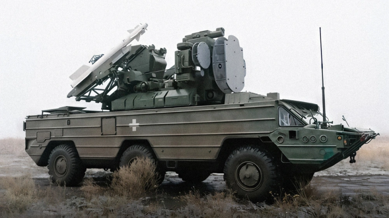 烏克蘭自行改裝的9K33M3 「黃蜂-AKM」地對空導彈系統,用紅外制導的R-73空對空導彈取代了原配的9M33M3導彈。 圖:翻攝自 騰訊新聞/溪畔茗談 烏克蘭自行改裝的9K33M3 「黃蜂-AKM」地對空導彈系統,用紅外制導的R-73空對空導彈取代了原配的9M33M3導彈。 圖:翻攝自 騰訊新聞/溪畔茗談
