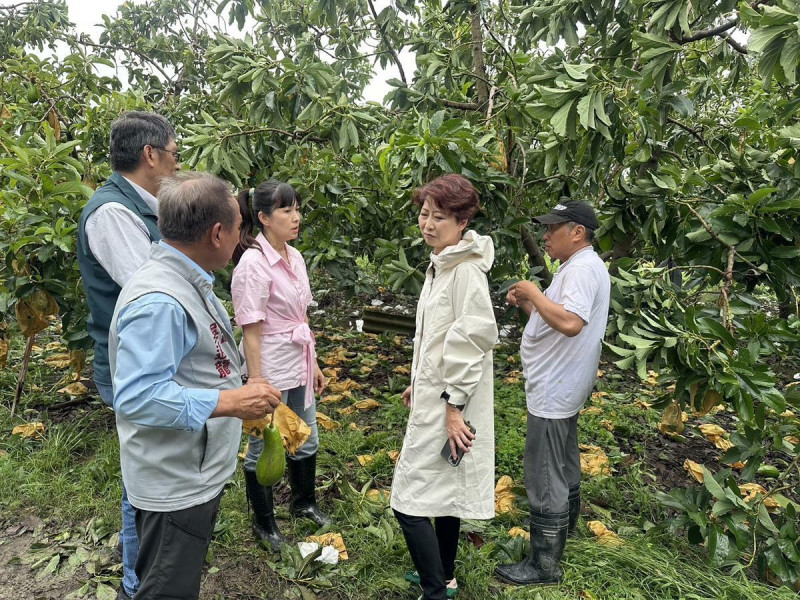 民進黨立委陳亭妃勘災   圖：陳亭妃辦公室提供