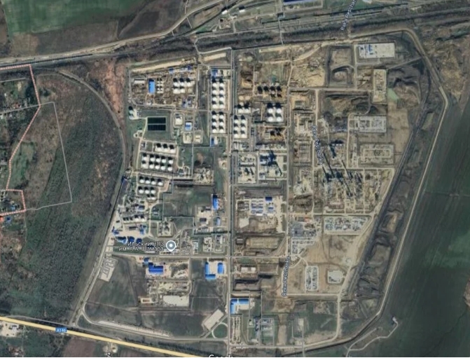 俄國伊利斯基煉油廠衛星照。   圖 : 翻攝自 零度Military