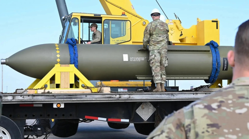 美國空軍GBU-57巨型鑽地彈。   圖：翻攝US A Force