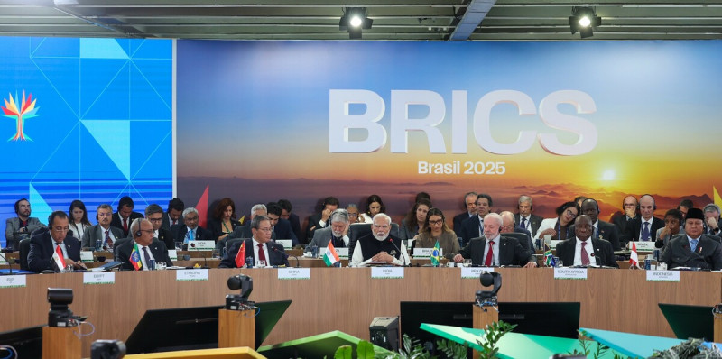 金磚國家(BRICS)會員包括巴西、俄羅斯、印度、中國和南非等11個新興國家。 圖:翻攝自 X Narendra Modi