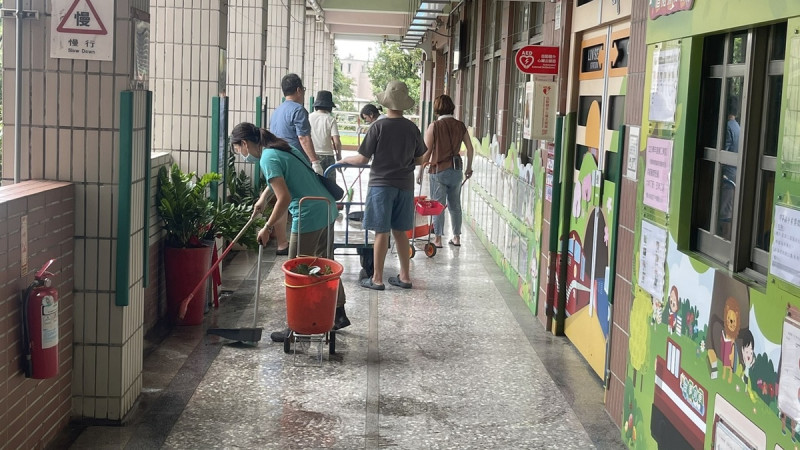 嘉市府與校園攜手,災後迅速搶修,重建校園安全環境。 (圖:取自嘉義市政府)