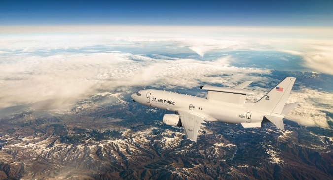 美國空軍E-7A「楔尾」預警機想像圖。 圖 : 翻攝自USAirForce