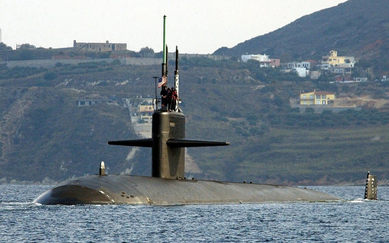 美國海軍洛杉磯級核子動力攻擊潛艦紐波特紐斯號   圖：取自維基百科　by Paul Farley, CIV  版權規定：Public Domain
