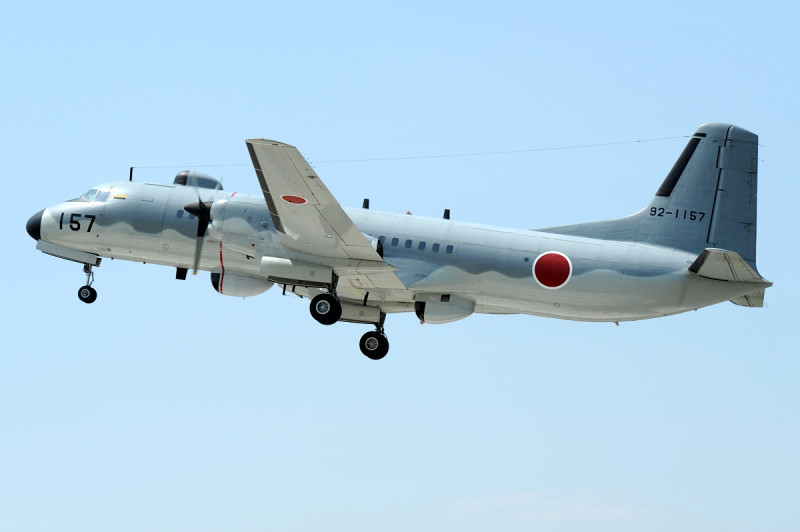 日本航空自衛隊YS-11EB電子情報偵察機。   圖：翻攝維基百科/Toshi Aoki作品/CC BY-SA 3.0