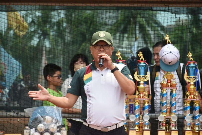 威欣商用不動產總經理常偉倫致詞時感謝基層教練的辛苦。   圖：孫家銘攝