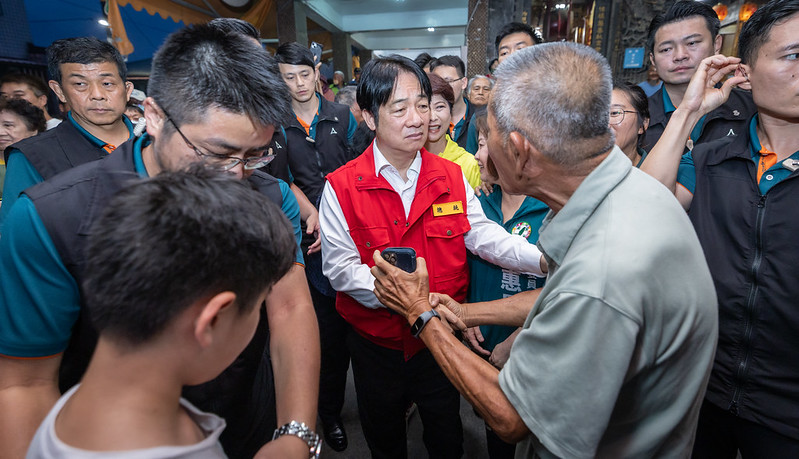 賴清德總統日前到台南勘災。（資料照片）   圖：總統府提供