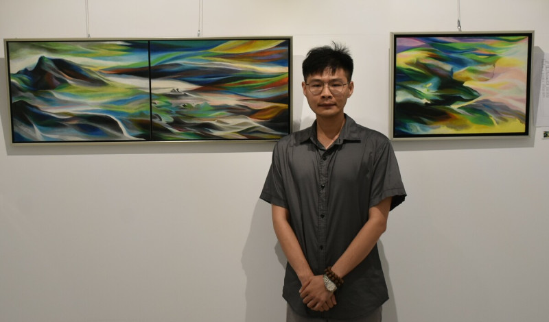 張世綸以風光映心光的繪畫語彙，步上回歸即是永恆之境。   圖：涵畫廊/提供